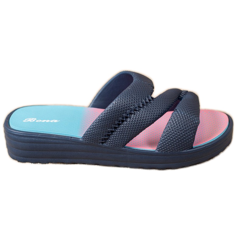 Bona Udobne tamnoplave papuče mornarsko plava plava