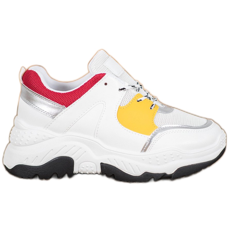 SHELOVET Modne tenisice s vezicama bijela