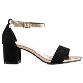 Goodin Elegantne sandale na šanku crna