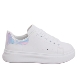 Bijele holografske ženske tenisice A88-63 Silver bijela