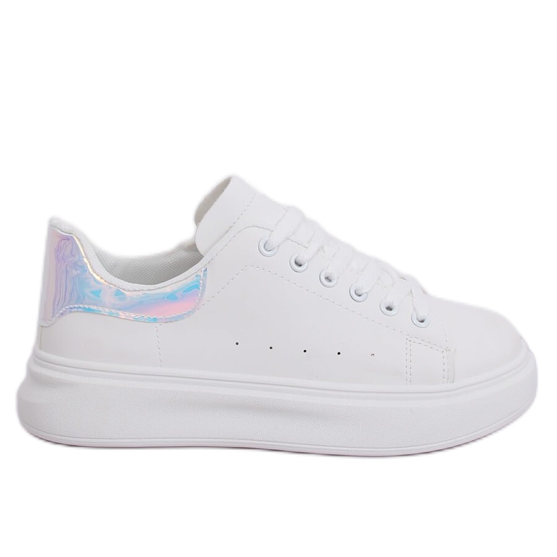 Bijele holografske ženske tenisice A88-63 Silver bijela