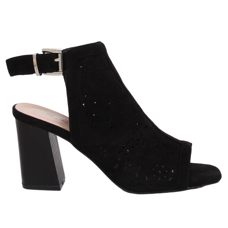 Crne pumpe s otvorenim prstima 3015 Crne crno