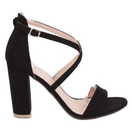 Crne sandale na postolju GG-88P Black crno