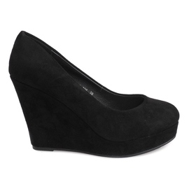 Crne antilop pumpe na klin LEI-108 crna