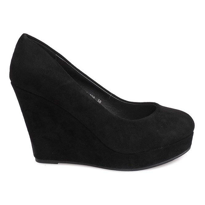 Crne antilop pumpe na klin LEI-108 crno