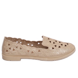 Zlatne ažurne balerine JX79P Gold zlatni