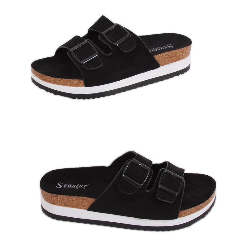 Crne scholki papuče SS115P Crne crno