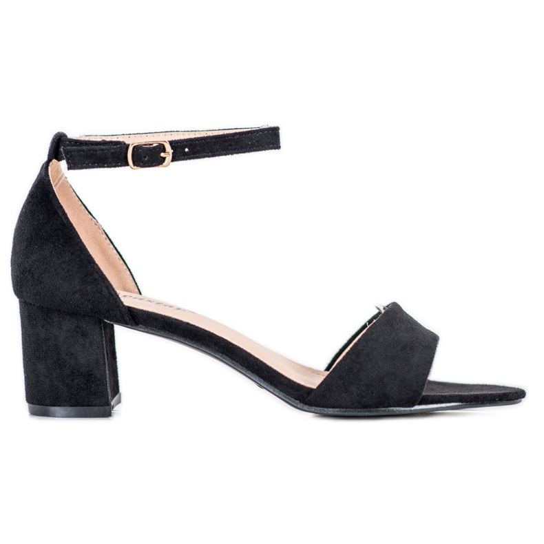 Seastar Udobne sandale s visokim potpeticama crno