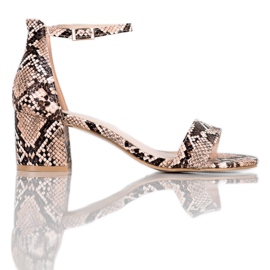 Seastar Sandale sa zmijskim printom višebojan