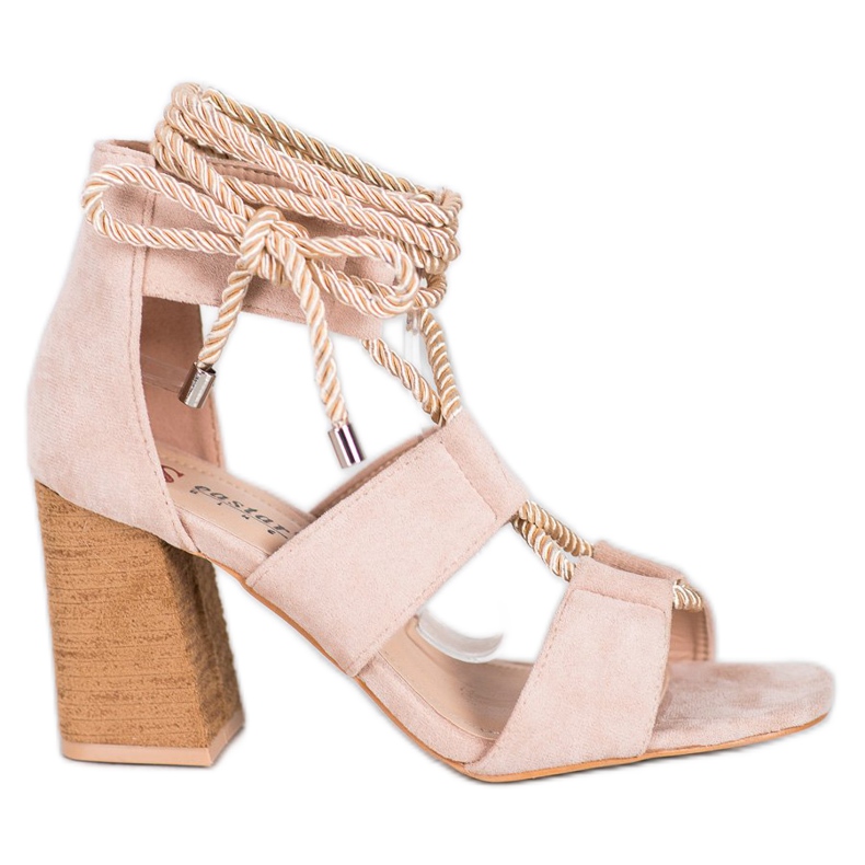 Seastar Vezane sandale na šanku smeđa