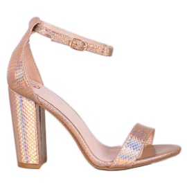 Seastar Seksi sjajne sandale zlatni