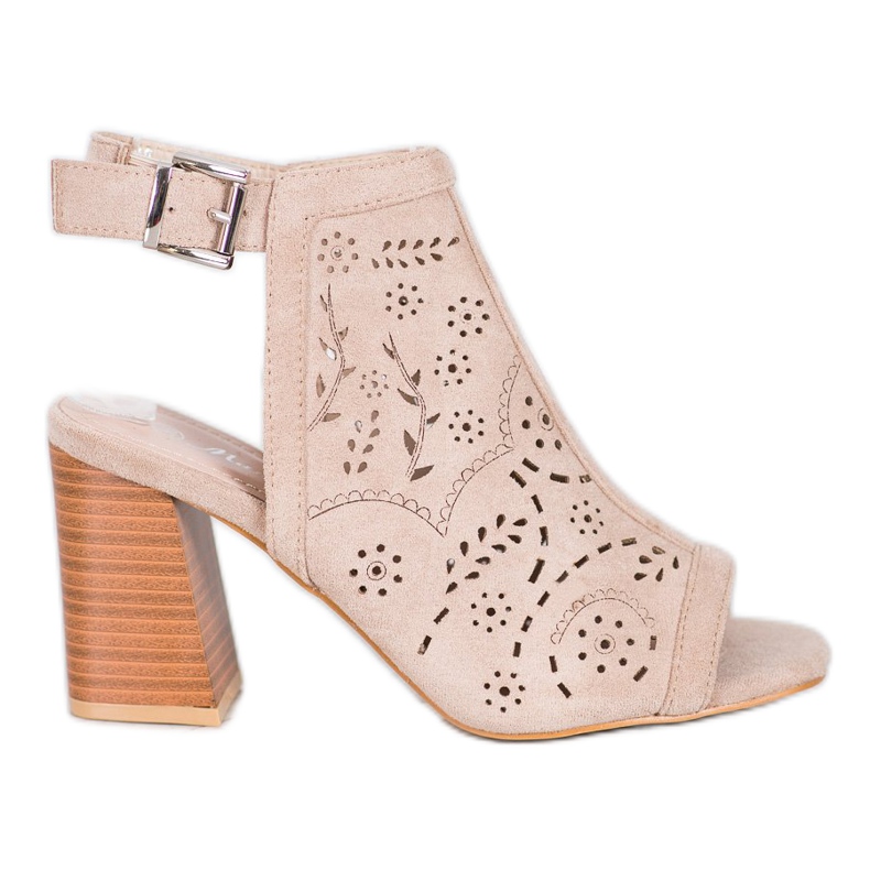 Mannika Ugrađene otvorene sandale smeđa