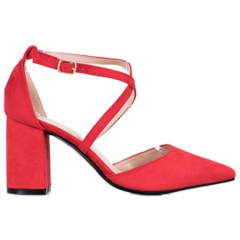 Diamantique Pumpe na stupu crvena