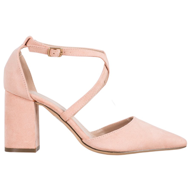 Diamantique Pumpe na stupu raznobojna ružičasta