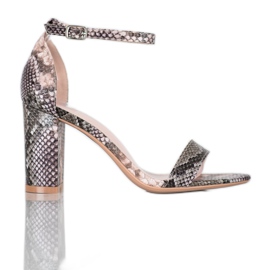 Seastar Seksi sandale sa zmijskim printom višebojan