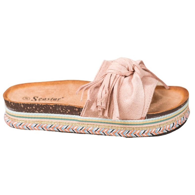 Seastar Papuče s resama ružičasta