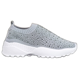 Diamantique Sportske cipele s kristalima siva
