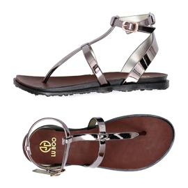 Lu Boo Crne zrcalne sandale rimski japanski Lento crna