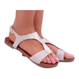 S.Barski Ženske ravne zlatne Verner sandale zlatni