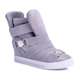 Ženske Lu Boo tenisice s elastičnim trakama Sive pumpe siva