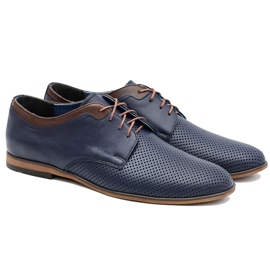 Gejms Ažurne muške kožne cipele Ettore Granat crna