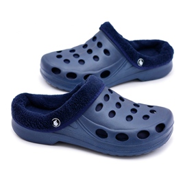 Flameshoes Muške tople papuče tamnoplave Crocs Eva tamnoplava
