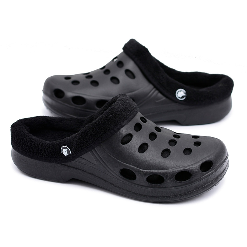 Flameshoes Muške papuče Tople sandale Crna Kroks Eva crno