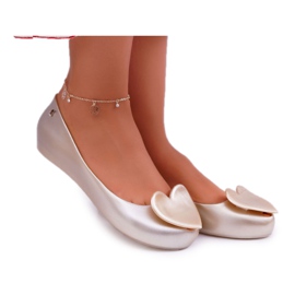HV Zlatne ženske balerinke Meliski Hearts Diamond zlatni