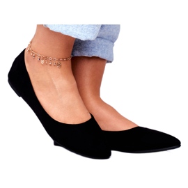 PS1 Crne ženske balerinke antilop Bueno crna