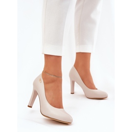 Ženske pumpe na sivom poštu Sergio Leone siva