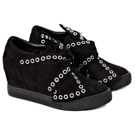 Ženske tenisice Wedges Lu Boo Black Margo crno