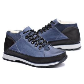 KOMODO Muške tople mornarske čizme Trafer tamnoplava