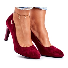 Ženske bordo pumpe od antilopa na šanku Sergio Leone Campbell crvena
