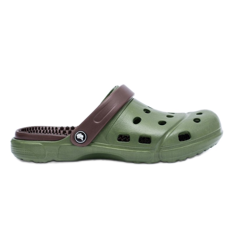Flameshoes Muške vrtne papuče Kroks Eva Green smeđa zelena