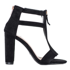 Seastar Sandale sa patentnim zatvaračem crna