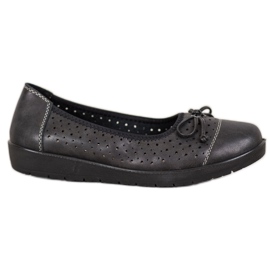 SHELOVET Ažurna balerina na palmi crna