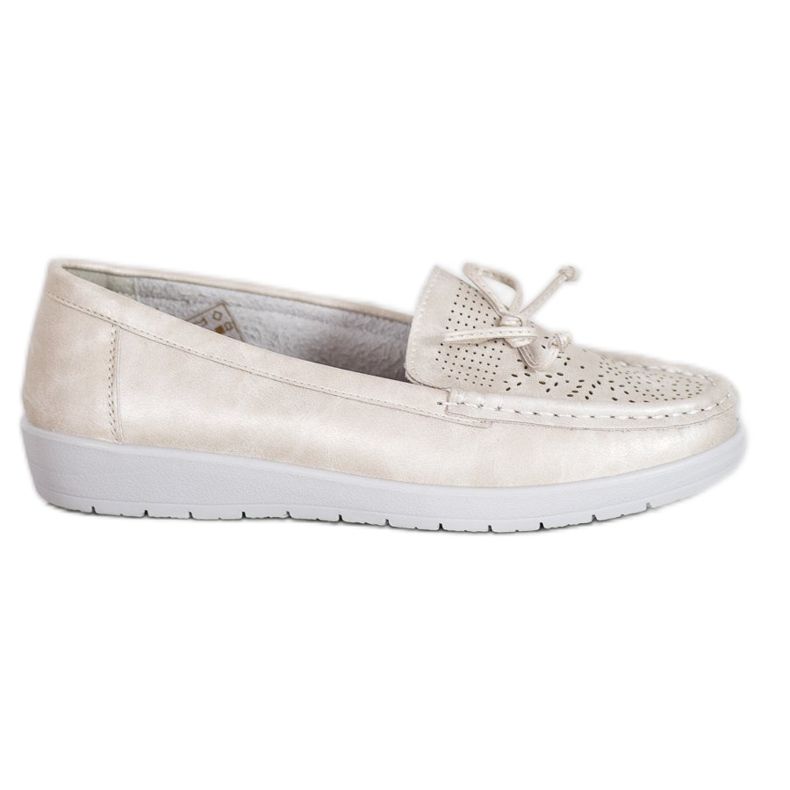 SHELOVET Udobne mokasine zlatna