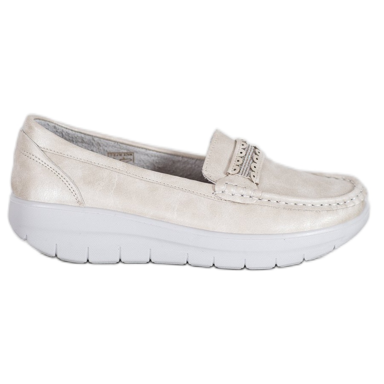 SHELOVET Udobne mokasine na platformi žuta boja