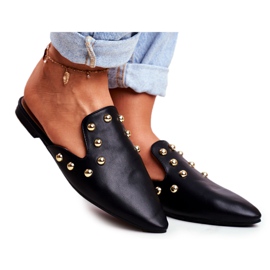 Lu Boo ženske papuče Mule Seniorita crne crno