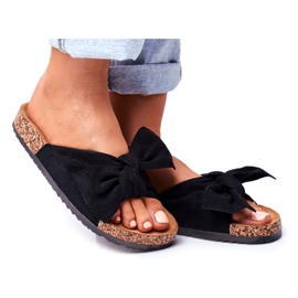 PS1 Ženske papuče na plutenim mašnicama Wendy Black crna