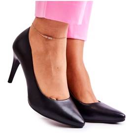 Sergio Leone Matt pumpe Stilettos Black Feliciana crna