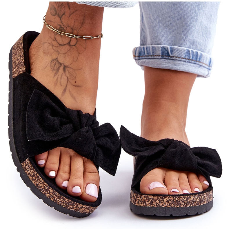 PS1 Ženske crne papuče na plutu Wendy crno