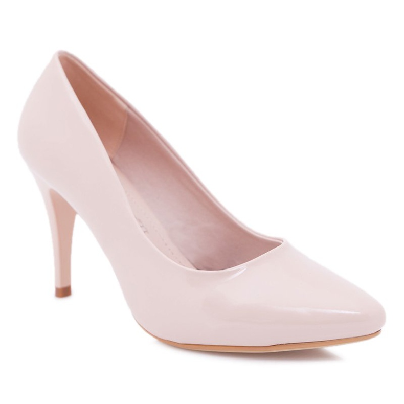 Ženske štikle Sergio Leone lakirane bež Greca