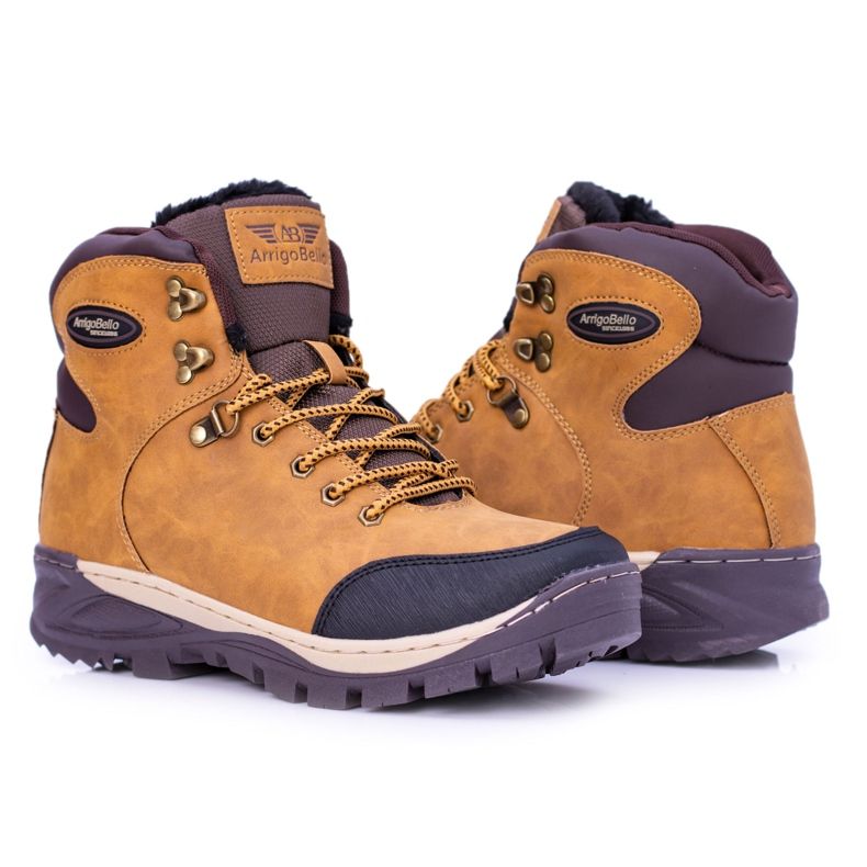 Ax Boxing Tople muške cipele za planinarenje Deve slušajte s krznom smeđa