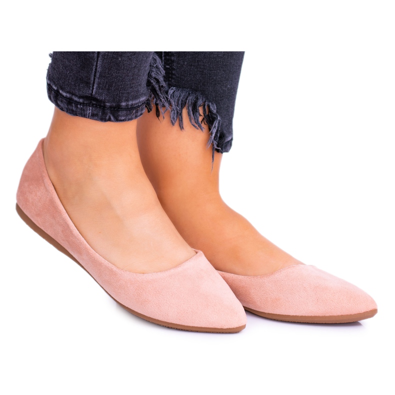 PS1 Ružičaste ženske ženske balerinke antilop Dermeno ružičasta