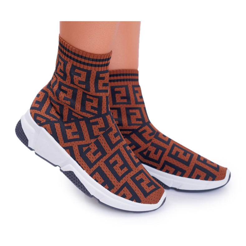 Ženske sportske cipele High Sock Brown Press smeđa