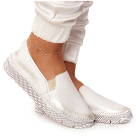 Ženske hlače Maciejka Kožne navlake zlatne 03512-25 zlatni