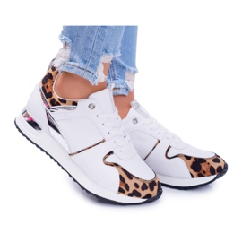 Ženske sportske cipele s uzorkom leoparda bijele boje Fippo bijela