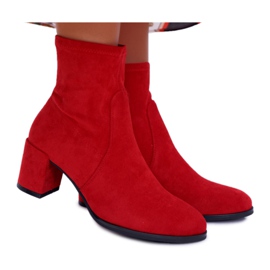 Ženske proljetne čizme na štiklu Sergio Leone Slip-On Red LikeStar crvena