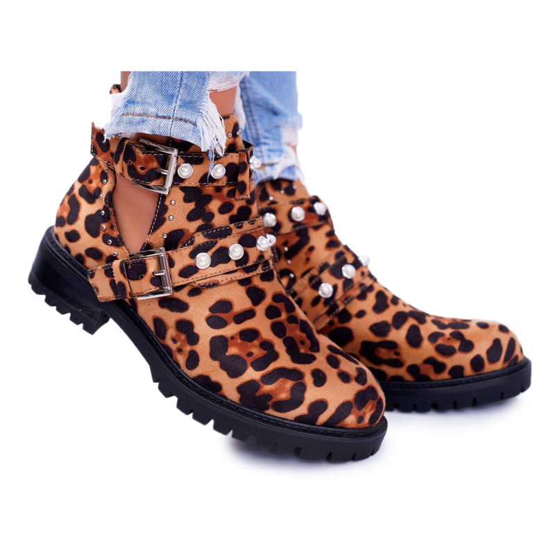 NFR Čizme od pantera s izrezima Cadenza smeđa